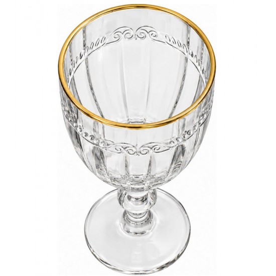 Taça Avulsa 330ml de Cristal Ecológico com Fio de Ouro Imperial  Lyor